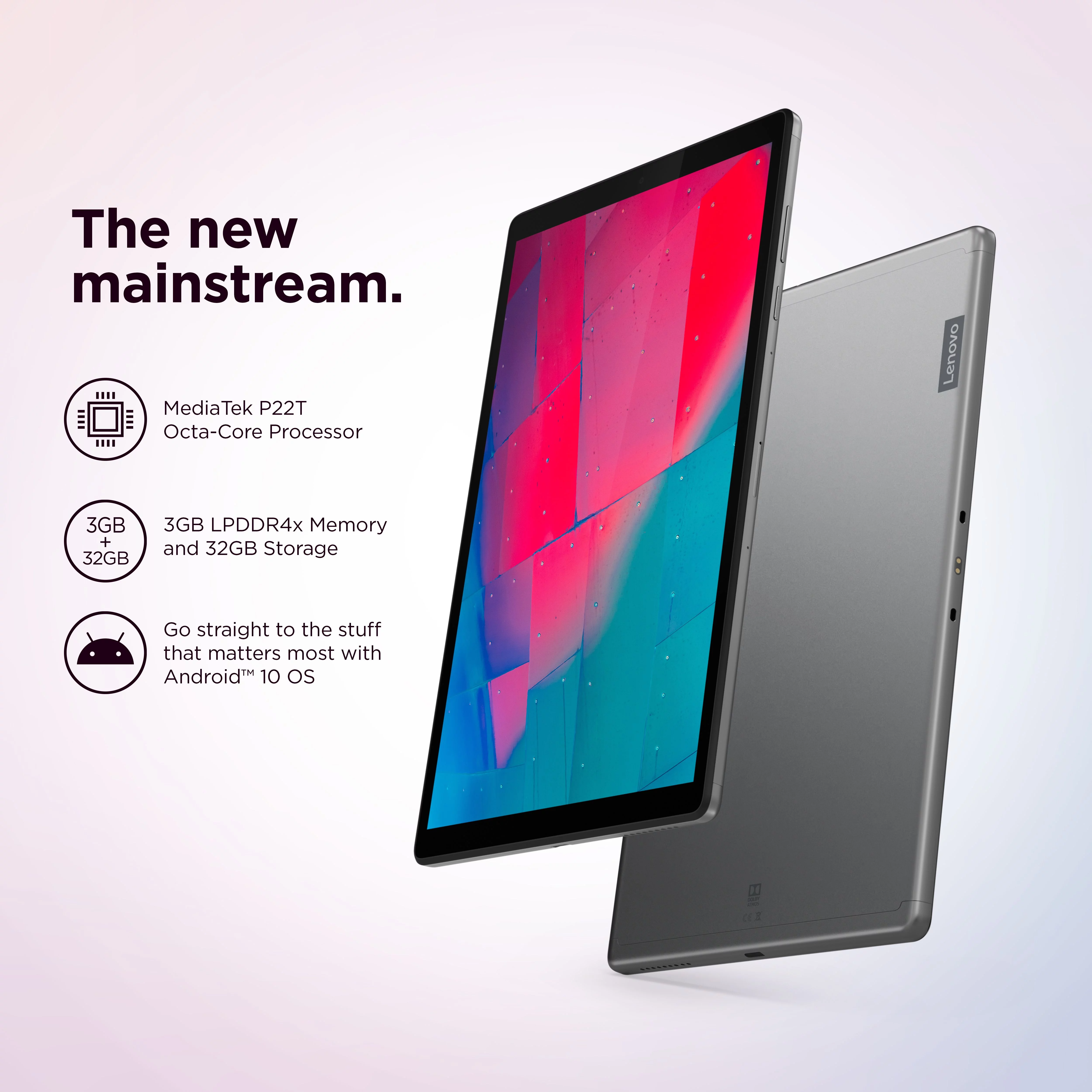 Lenovo Tab M10 HD (2nd Gen) 10" Tablet, 32GB Storage, 3GB Memory, Android 10, HD Display