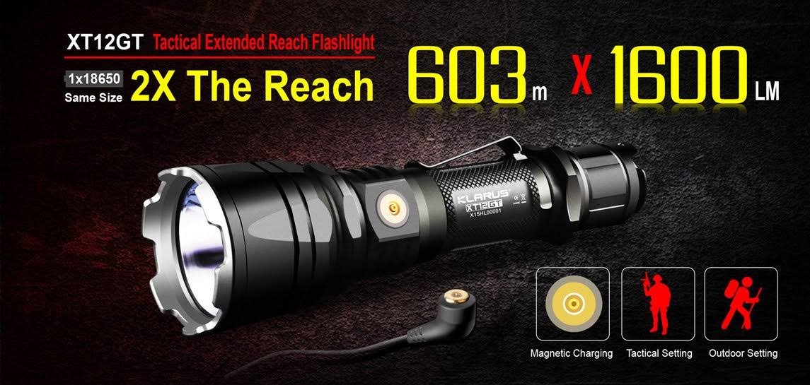 Klarus XT12GT Rechargeable LED Flashlight