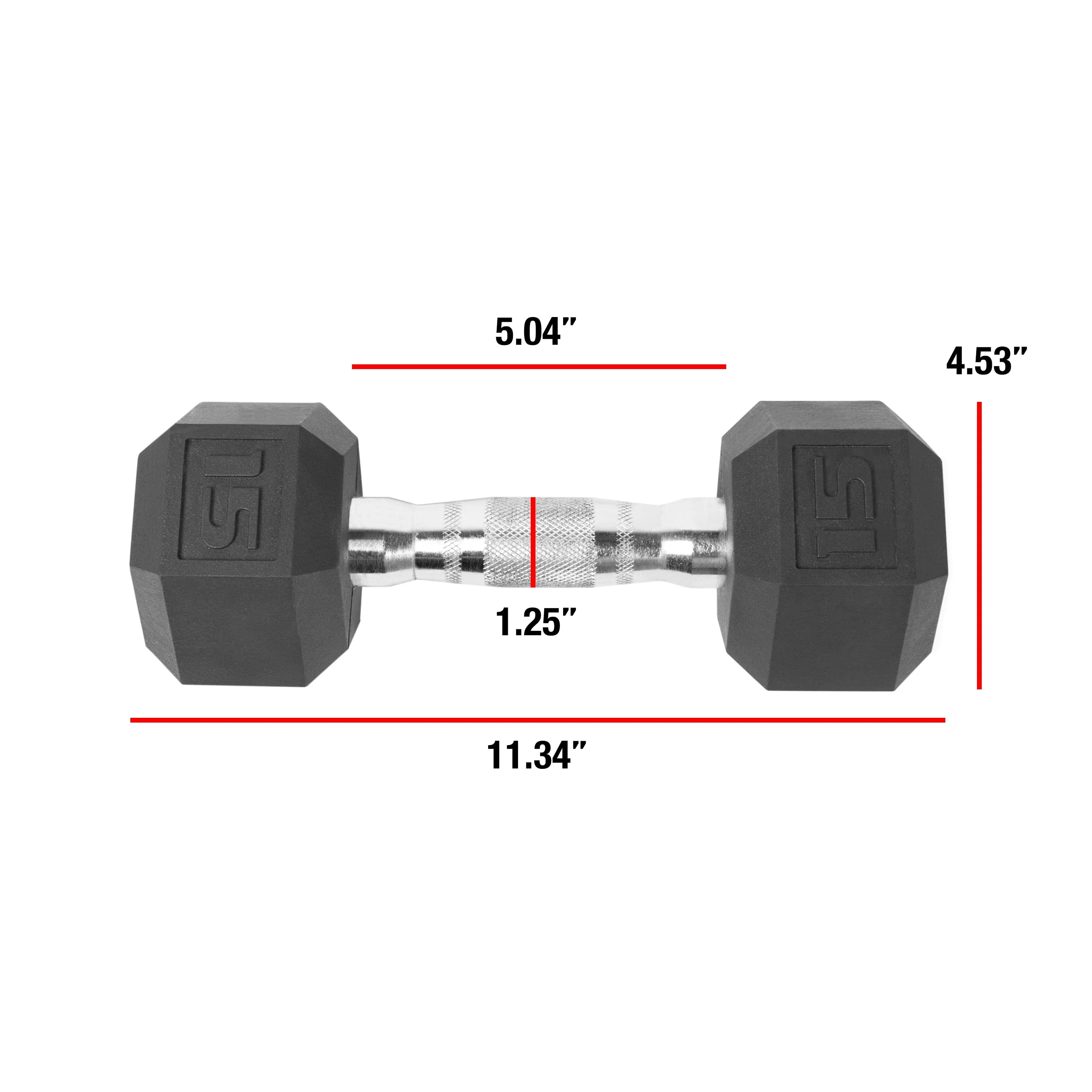 CAP Barbell, 20lb Coated Rubber Hex Dumbbell, Pair