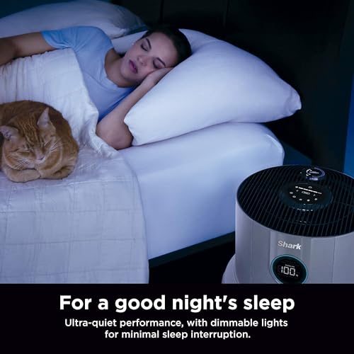 Shark HP301 NeverChange Air Purifier MAX, 5-year filter, save $300+ in filter replacements, Whole Home, 1300 sq. ft., Odor Neutralizer Technology, captures 99.98% of particles, dust, smells, Grey