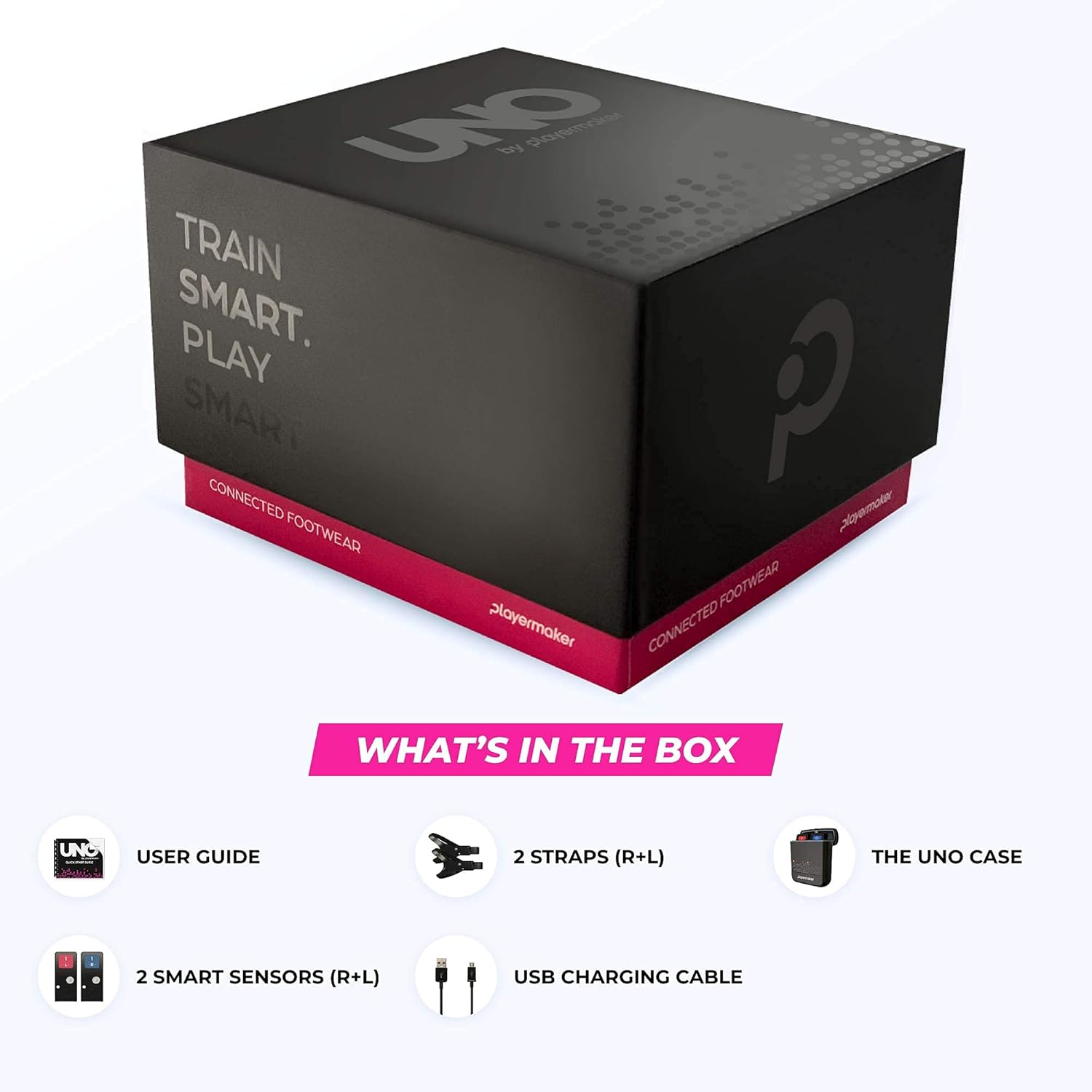 Playermaker Smart Soccer Activity Tracker - Wearable Soccer Training Foot Sensor Equipment for Analyzing Physical and Technical Data - Outdoor and Indoor Use - iOS and Android Compatible