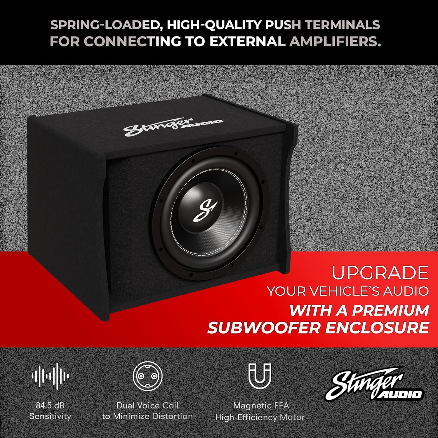 AudioControl The Epicenter Bass Booster Expander & Bass Restoration Processor with Remote with Single 10" 1,200 Watt Peak Power Loaded Subwoofer Enclosure