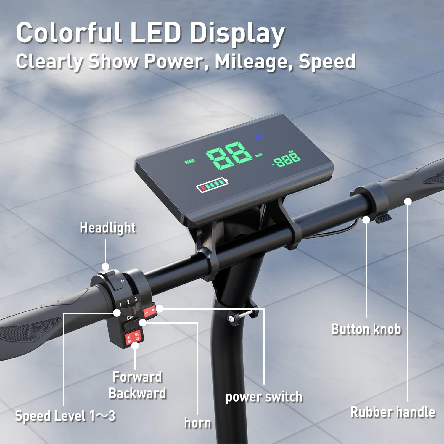 Mobility Scooter for Seniors, 3-Speed Electric Mobile Wheelchair, 4 Wheels Foldable Lightweight Electric Scooter for City Commutes, Tomofree DB008 Black