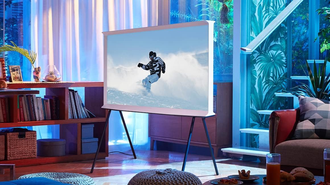 SAMSUNG 43-Inch Class The Serif LS01B Series - QLED 4K Smart TV with Alexa Built-in (QN43LS05BAFXZA, 2022 Model) (Renewed)