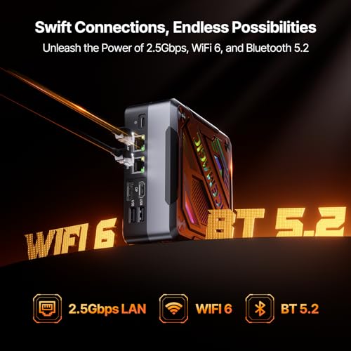 ACEMAGIC Mini PC Dual Nic, N95 (up to 3.4GHz) 8GB LPDDR5 256GB M.2 SSD Mini Computers Desktop, Small PC Support 4K UHD, Dual Gigabit Ethernet,3 HDMI,WiFi5, BT4.2