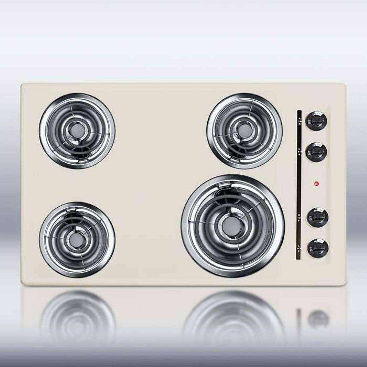 Summit Sel05 30 inch Electric Cooktop: Bisque