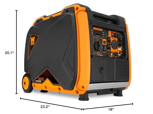 WEN Quiet 6800-Watt Dual Fuel RV-Ready Electric Start Portable Inverter Generator with Fuel Shut Off and CO Watchdog for Electric Vehicle Backup (DF680iX)