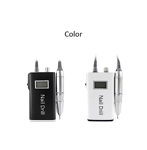 Nail Drill, Nail Art Salon Equipment, 30000RPM Portable Electric Cordless Nail Drill Manicure Machine for Acrylic Gel Polish Professional Nail Tools (Bianco A)