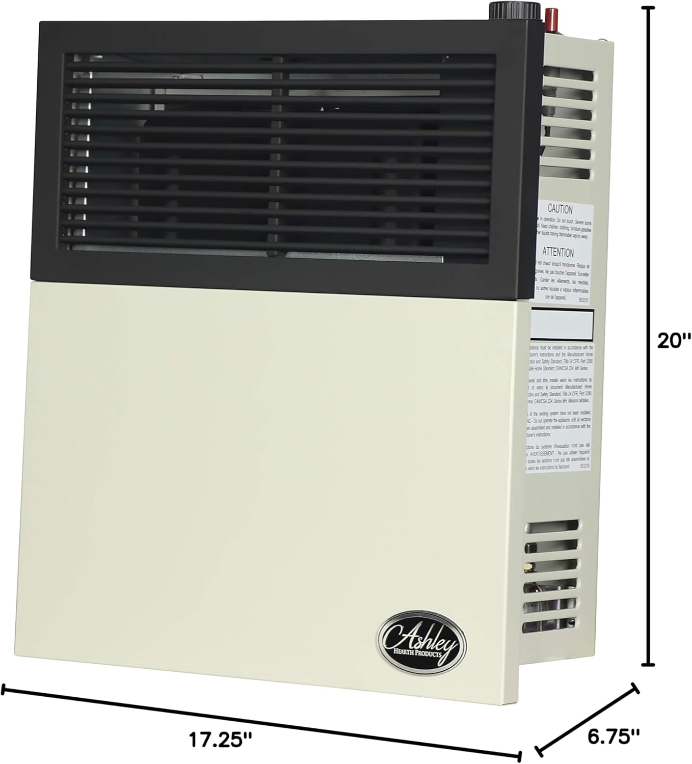 Ashley Hearth DVAG11N 11,000 BTU Direct Vent Natural Gas Heater, Cream