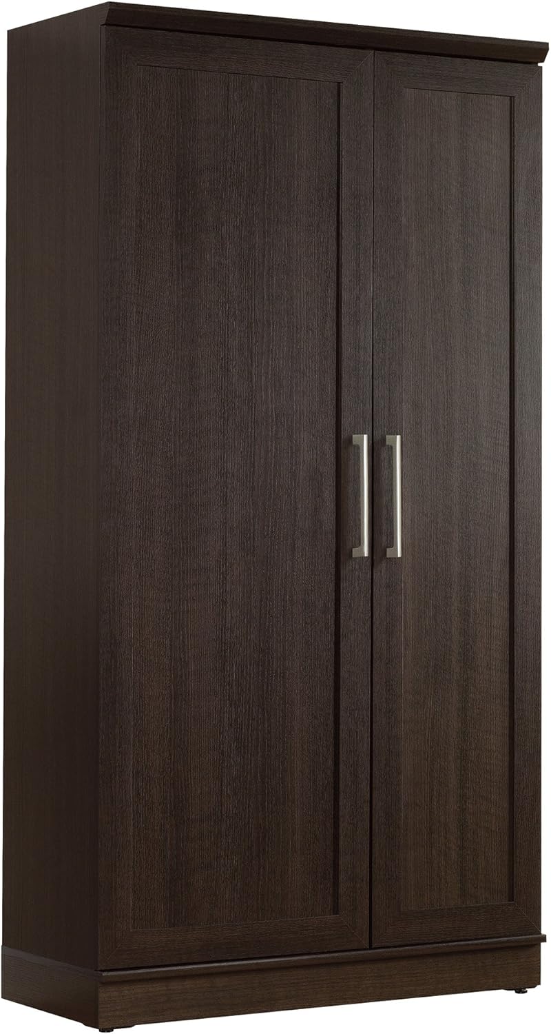 Sauder HomePlus Collection Storage Cabinet, Salt Oak Finish & Barrister Lane Bookcase, Salt Oak Finish