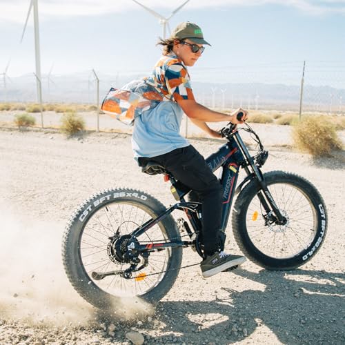 FREESKY 2024 Upgraded Dual Battery 48V 35AH 2000W Motor 80-155 Miles Long Range Electric Bike for Adults 38MPH+ 26" Fat Tire Full Suspension EBike with Dual Hydraulic Brakes
