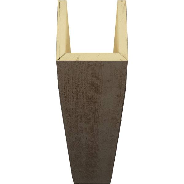 Ekena Millwork BMRS3C0060X100X096HD 6x22W x 10x22H x 8&L 3-Sided (U-beam) Rough Sawn Endurathane Faux Wood Ceiling Beam, Natural