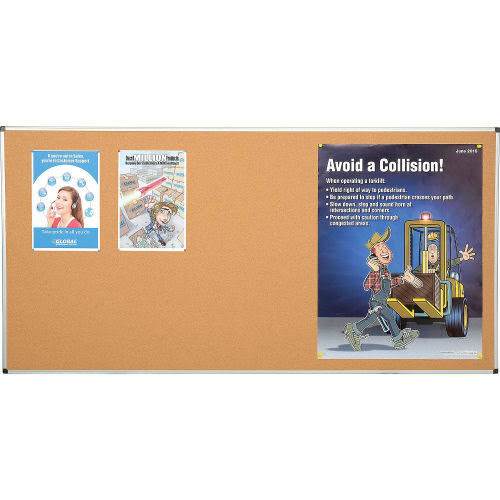 Large Cork Bulletin Board - 96 x 48 - Aluminum Frame