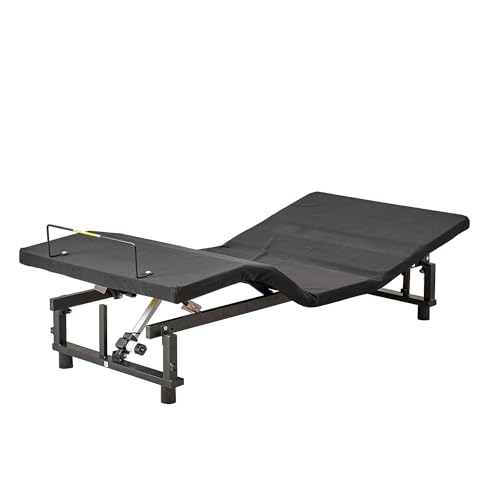 Twin XL Adjustable Bed Frame, Wireless Remote Control Electric Bed Frame, Zero Gravity Base, Head Foot Incline for Stress Management, Lounging, Reading, Anti-Snore