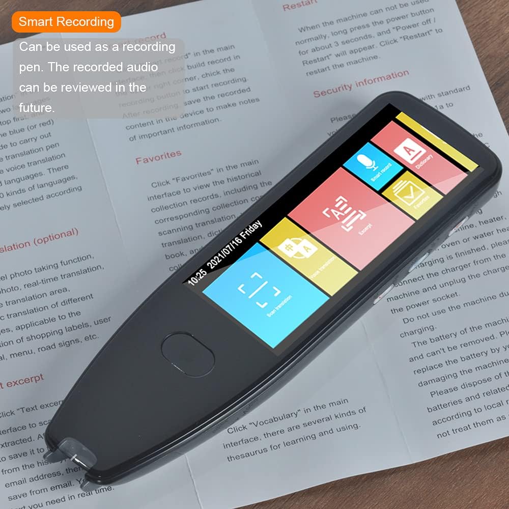 HeavenBird Scanning Translator Device, Scanner Language Translator Pen for Spanish, German, Japanese, English, Chinese, Russian/Online 116 Languages Speak and Translate/Scan Text and Translate