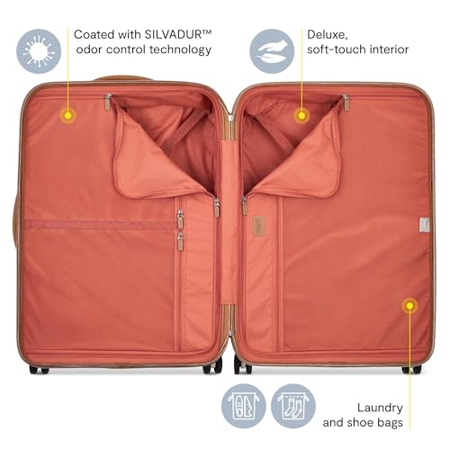 DELSEY PARIS Chatelet Air 2.0 Hardside Luggage with Spinner Wheels, Angora, Checked-Large 28 Inch