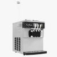 Commercial Soft Serve Ice Cream Machine - 4.7-5.3Gal/H Yield, 3 Flavor Countertop, with 2 * 7L Hoppers & 2 * 1.8L Cylinders - for Restaurants, Snack Bars, Café, Supermarkets
