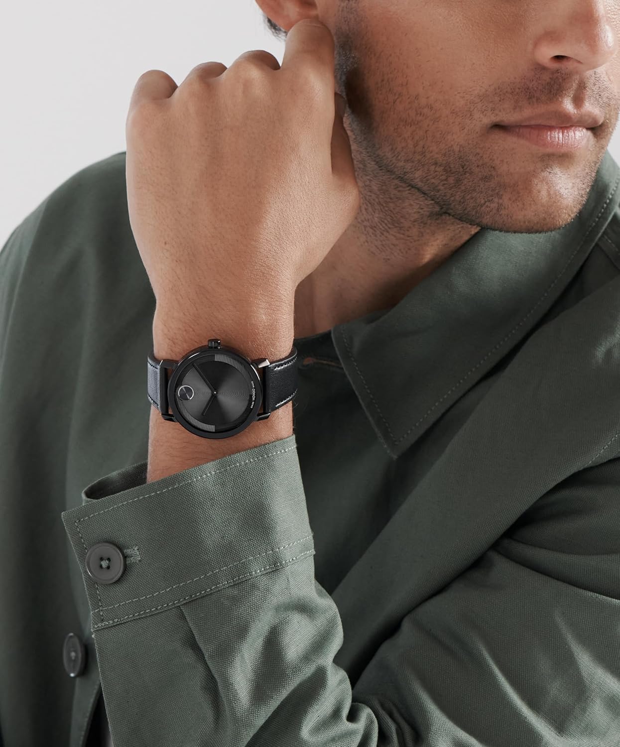 Movado Bold Evolution 2.0 Men's Watch - Swiss Quartz 2H Movement, Nappa Leather Strap - 3 ATM Water Resistance - Luxury Fashion Timepiece for Him - 40mm
