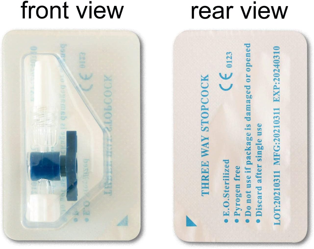 Zocakee Luer Stopcocks 2-Way,Luer Connections,Sterile Individual Package,6Pcs