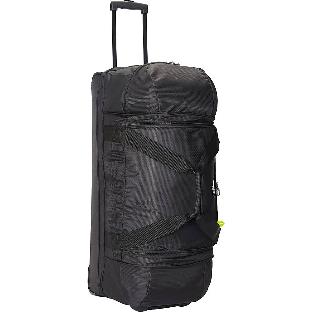 High Sierra 30x22 Evolution Wheeled Drop-Bottom Duffel Black/Ash