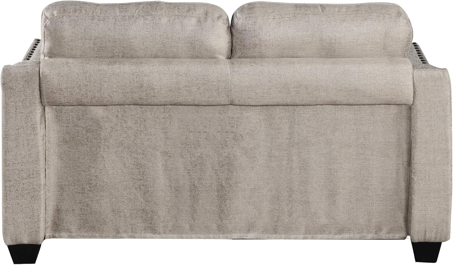 FANYE 3 Pieces Living Room Furniture Sets Include, Loveseat and Armchair, Linen Fabric Upholstered Sectional Classical Rivets Decor and Tufted Back Cushions, Sofa & Couch, 1, Beige 77.2" W