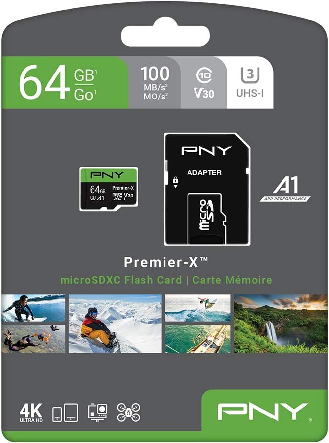 PNY 512GB Premier-X Class 10 U3 V30 microSDXC Flash Memory Card