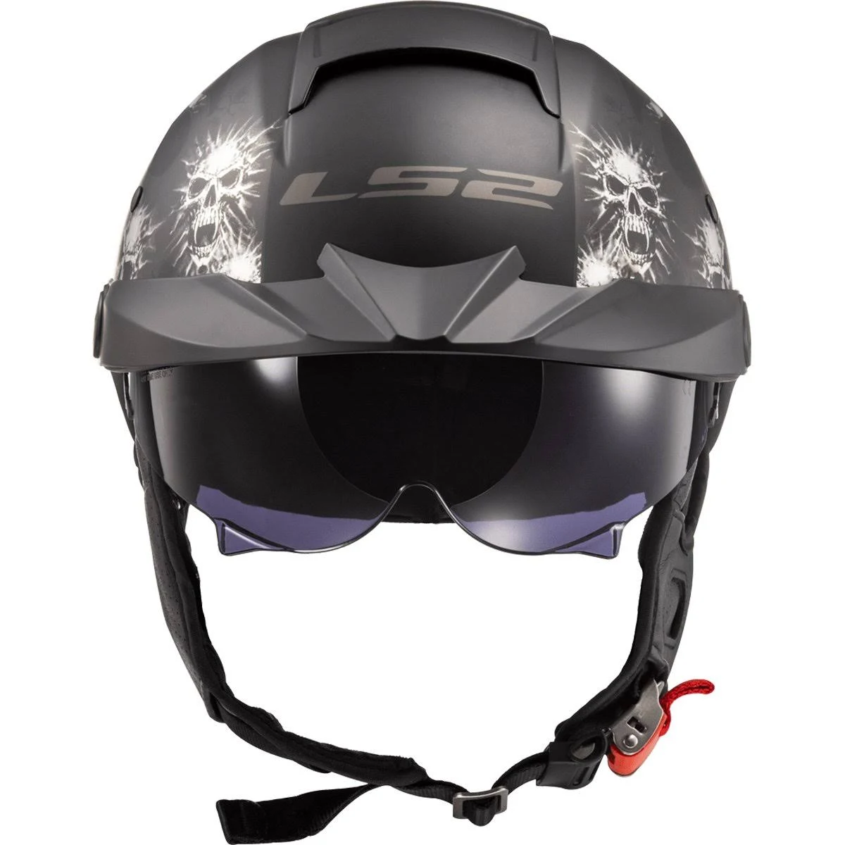 LS2 Rebellion Bones Helmet Large Matte Black
