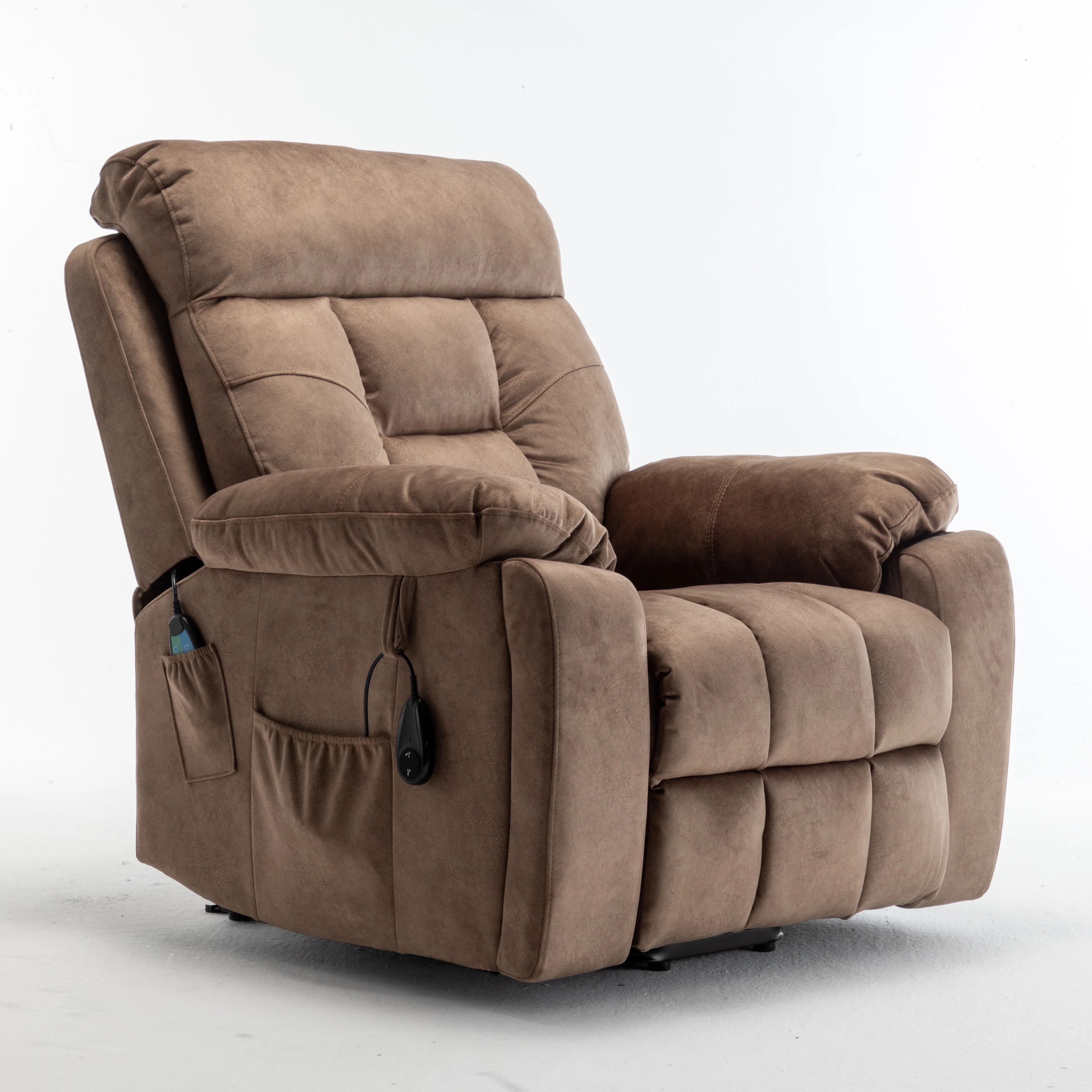 Power Lift Recliner Chair, Legahome 26in Oversize Large Electric Lift Recliners for Elderly with Heat and Massage, 3 Position Electric Recliner Chair for Home Use with Hidden Cup Holder, Dark Brown