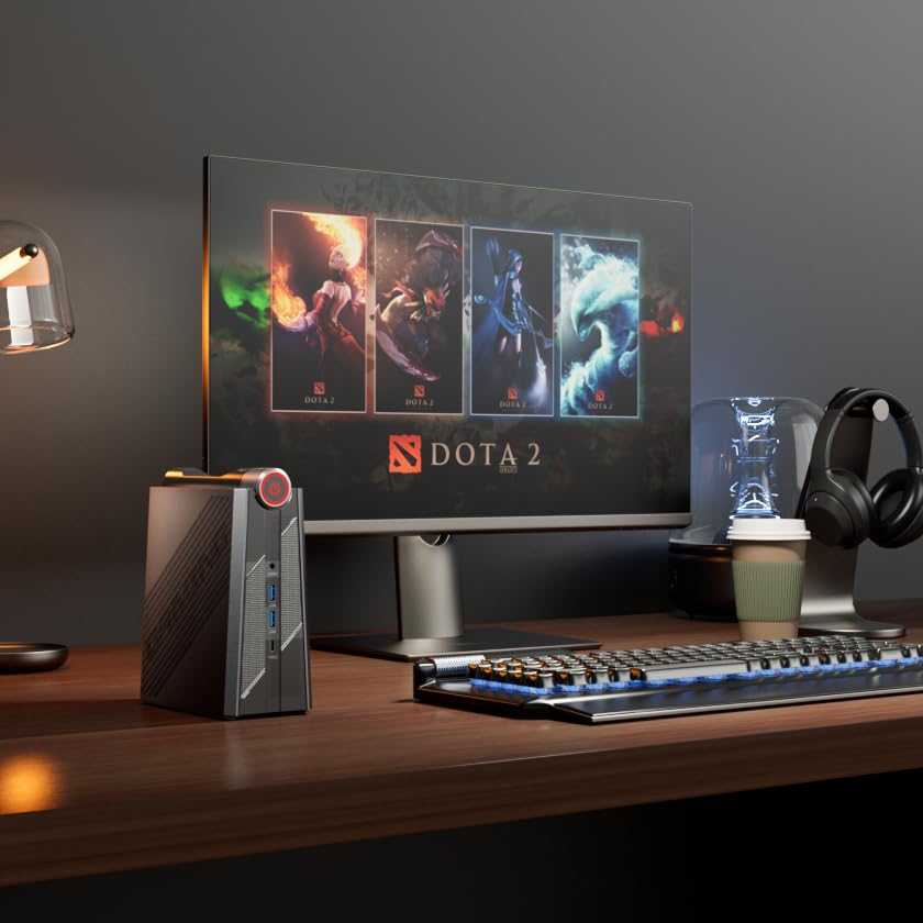 ACEMAGICIAN [Gaming PC] Mini PC Gaming, AMD Ryzen 7 5700U (up to 4.3Ghz) 32GB DDR4 512GB M.2 SSD Zen 3 Ryzen Mini PC RGB Lights AMR5 Mini Computer WiFi6 4K HDMI DP Type-C Small PC, Auto Power On