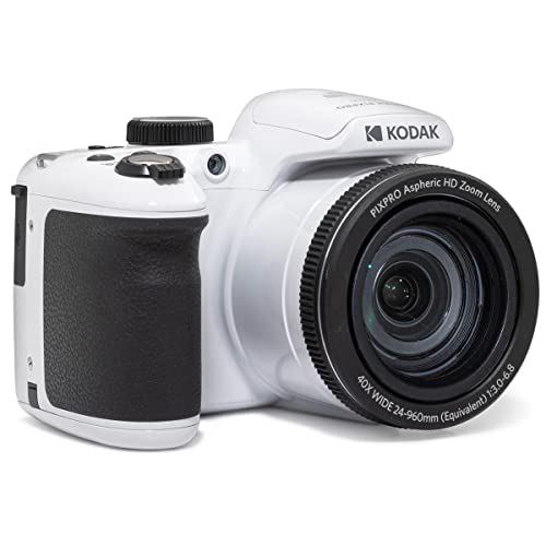 KODAK PIXPRO AZ405-BK 20MP Digital Camera 40X Optical Zoom 24mm Wide Angle Lens Optical Image Stabilization 1080P Full HD Video 3" LCD Vlogging Camera. Bundle with SD Card and Camera Bag