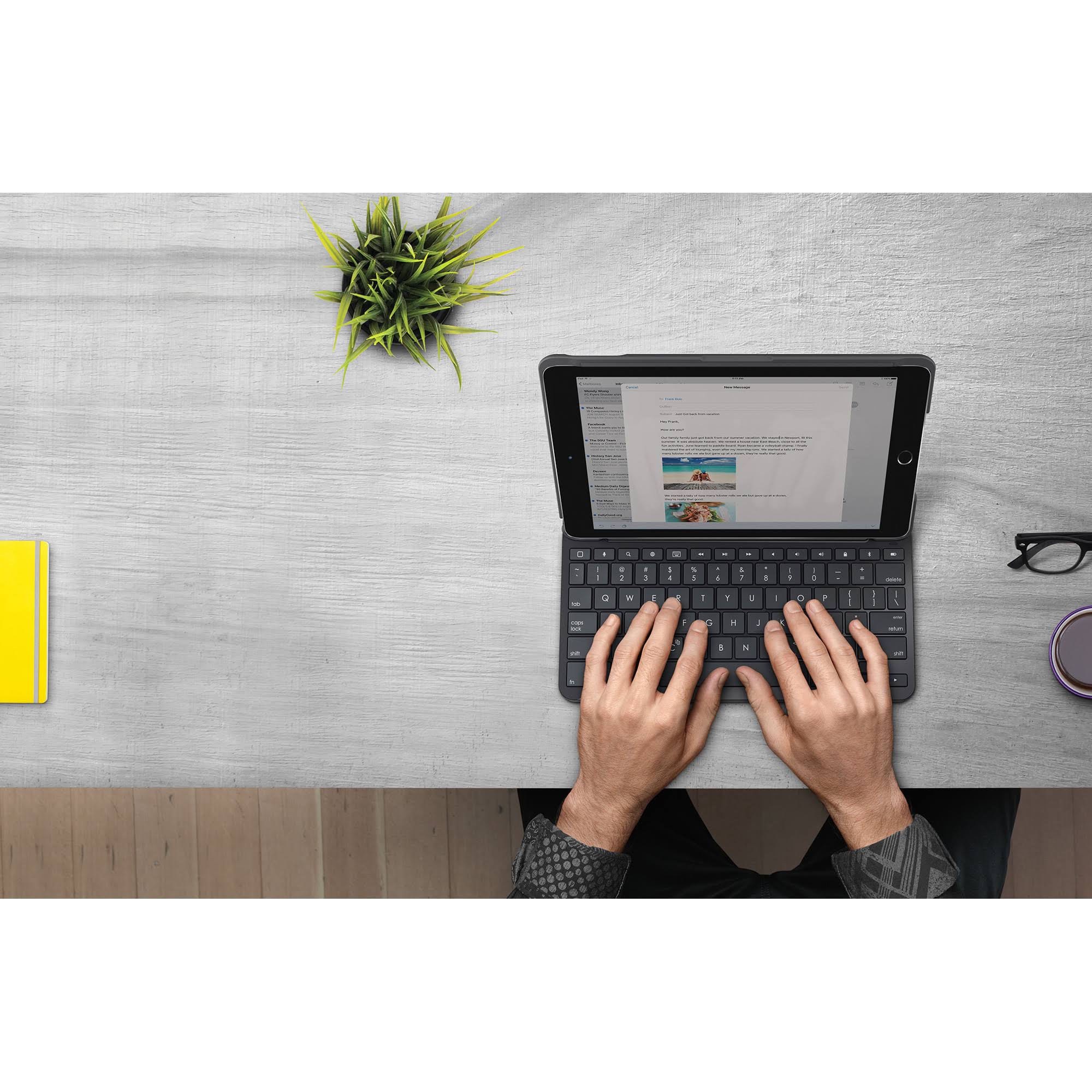 Logitech Slim Wireless Bluetooth Scissor-Switch Keyboard and Folio Case for 9.7-inch iPad (5th generation