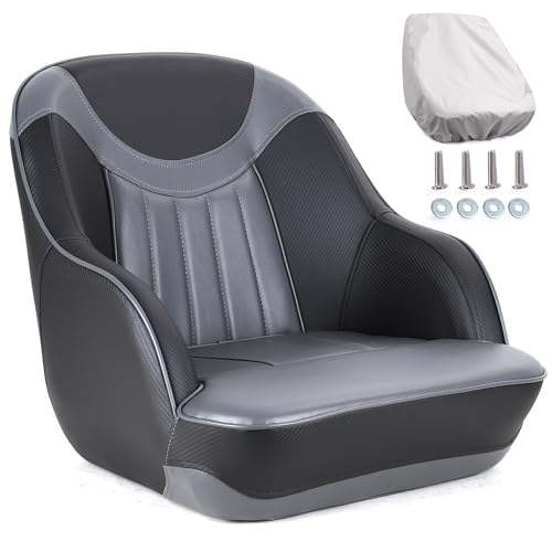 Premium Pontoon Captains Bucket Boat Seat,White