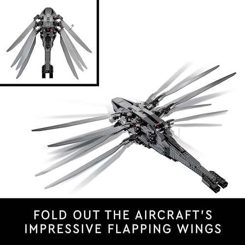 LEGO Icons Dune Atreides Royal Ornithopter, Adult Collection Set, Gift Idea for Women, Men and Science Movie Lovers with 8 Minifigures Including Chani and Baron Harkonnen 10327