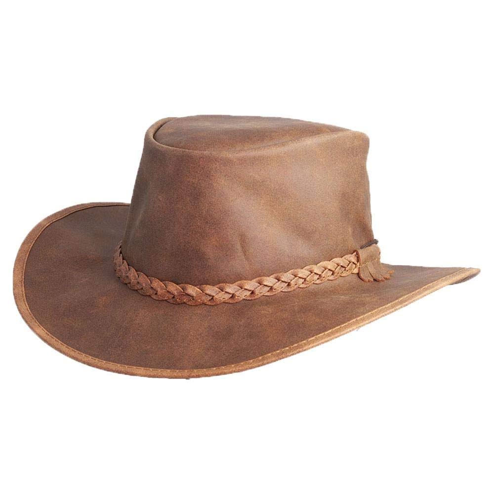 Men&s Crusher Leather Hat - Copper