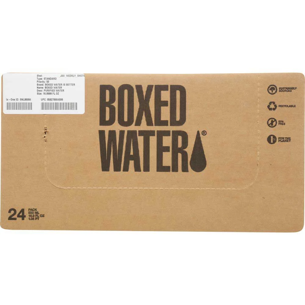 Boxed Water Is Better Purified Drinking Water, 16.9 Fluid Ounce -- 24 per Case.