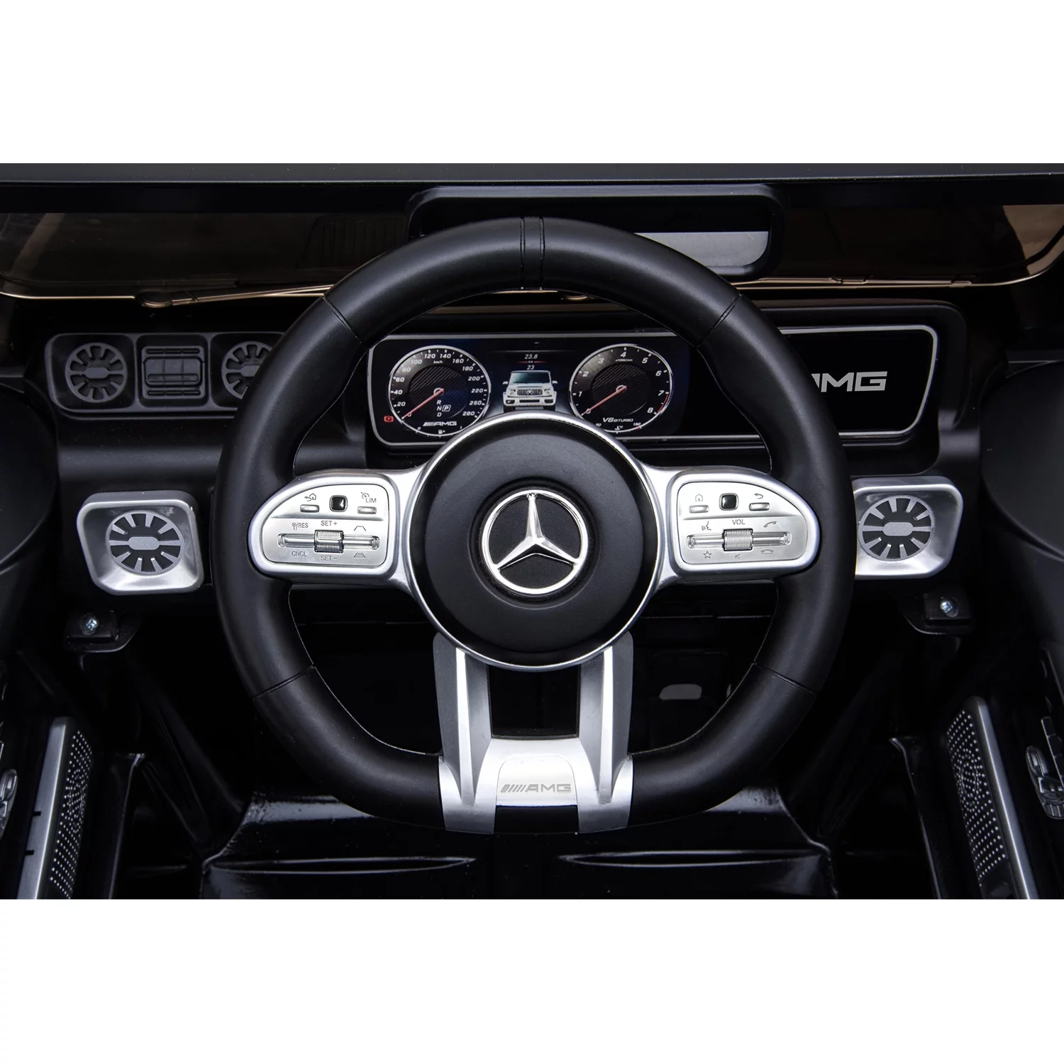 Licensed Mercedes Benz AMG G63 Children Ride On Car with Parent Remote Control for Kids, Electric Vehicles Suspension System, Openable Doors, LED Lights, 2 Motors, MP3 Player, New Version -Black
