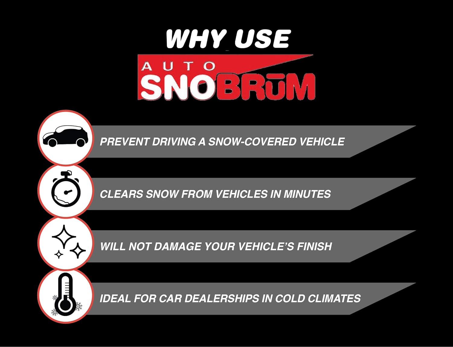 SNOBRUM SNO Pro, 48 Inch Handle – Professional Grade Vehicle Snow Broom and Snow Remover for Cars and Trucks – Made in The USA, Push-Broom Design – Non-Scratch Automotive Snow Removal – 2 Pack Pack of 2