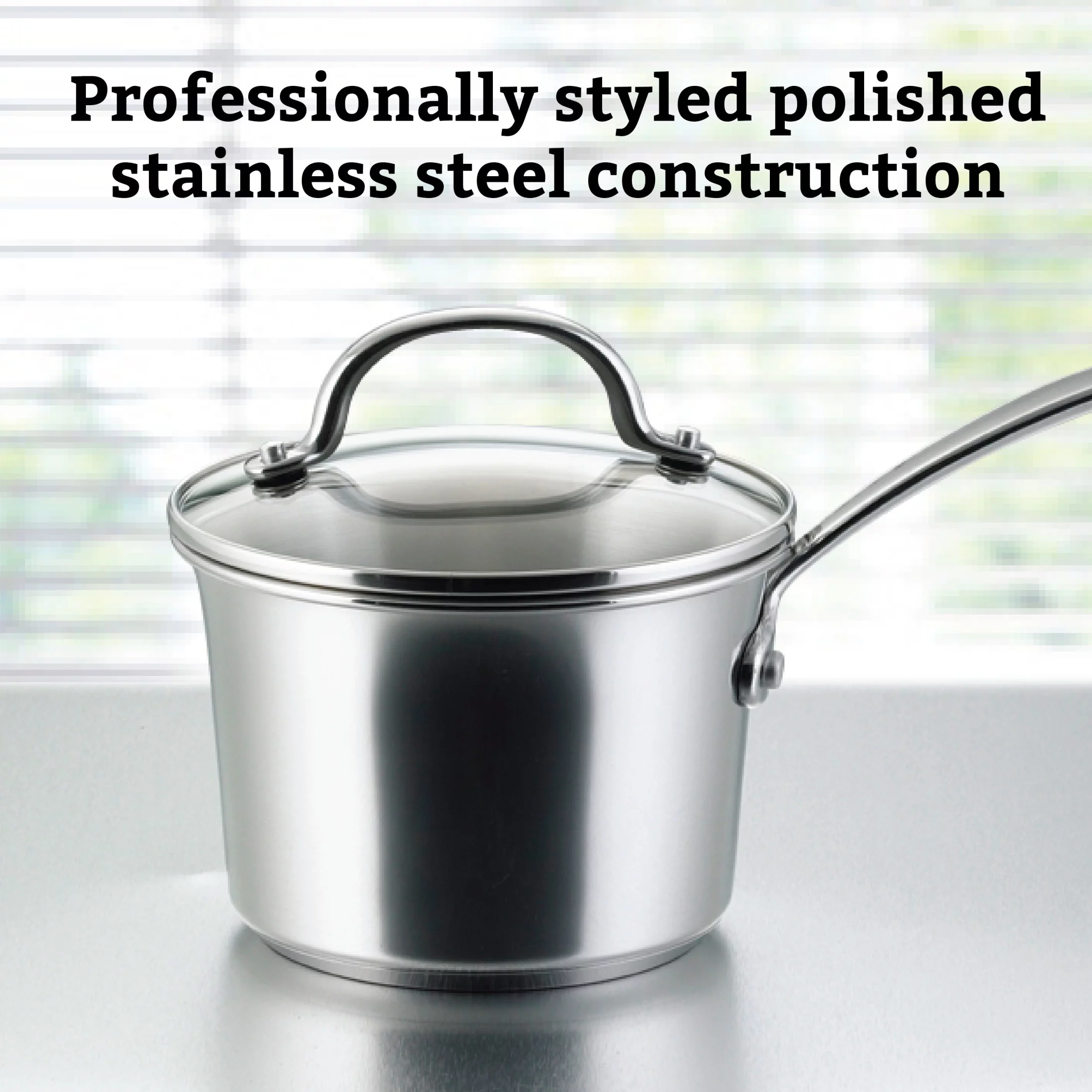 Farberware Millennium 10 Piece Stainless Steel Pots and Pans, Silver