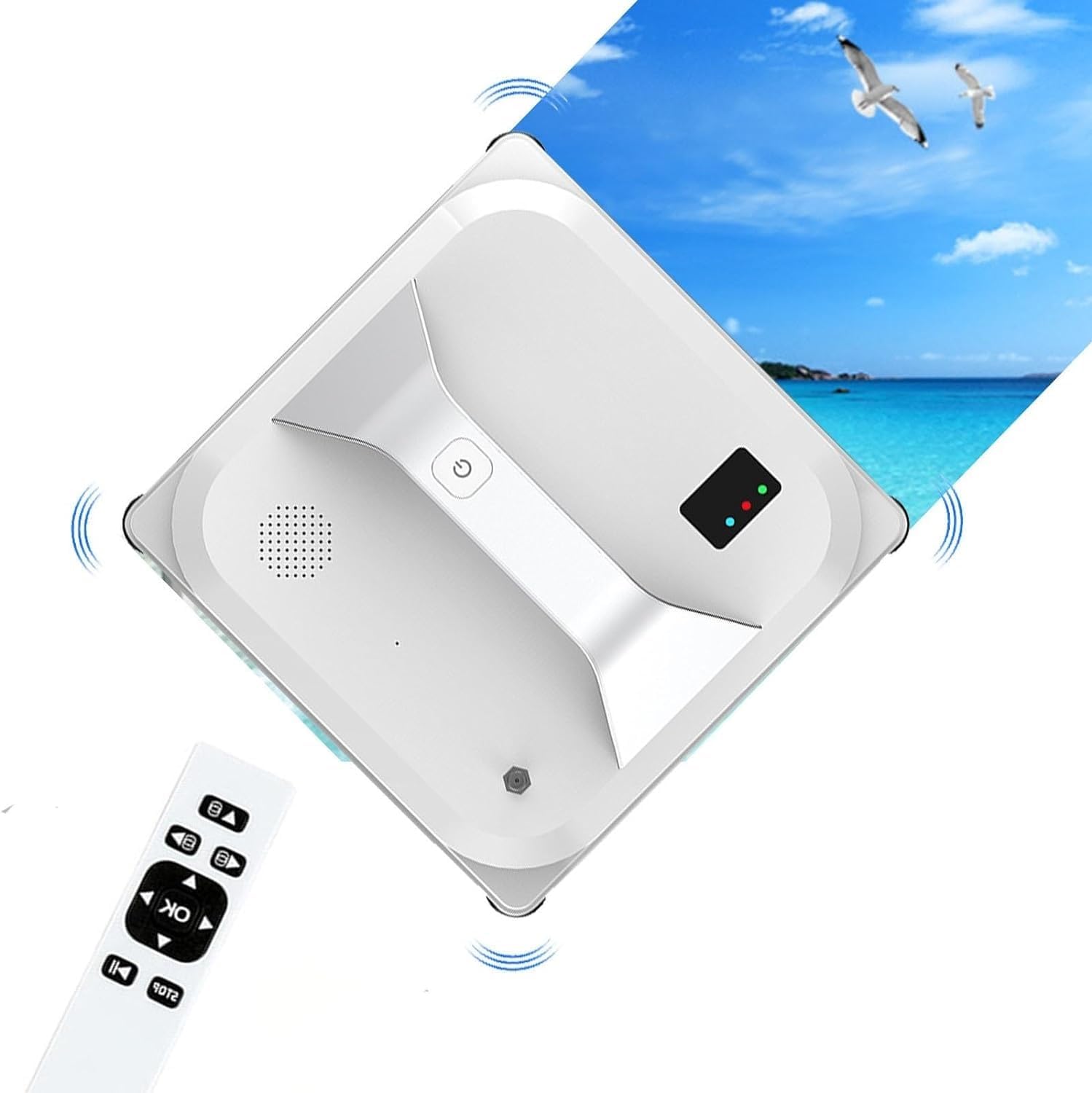 Window Cleaner Robot, Automatic Window Cleaning Robot, Remote Control,Window Washer Robot with 2500pa Strong Suction, 20240516