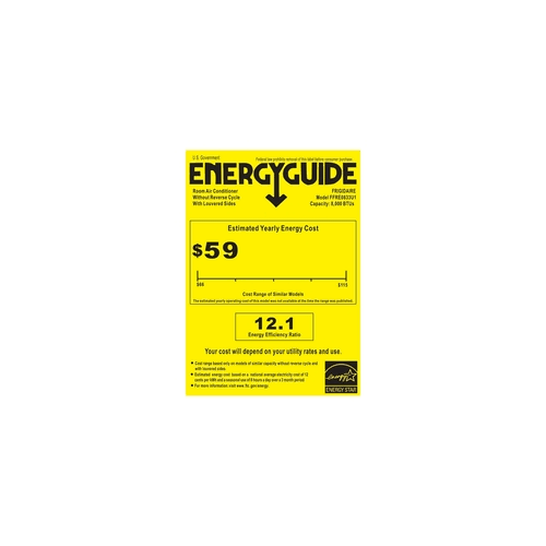 Frigidaire Ffre0833u1 8,000 BTU Window-Mounted Room Air Conditioner - White