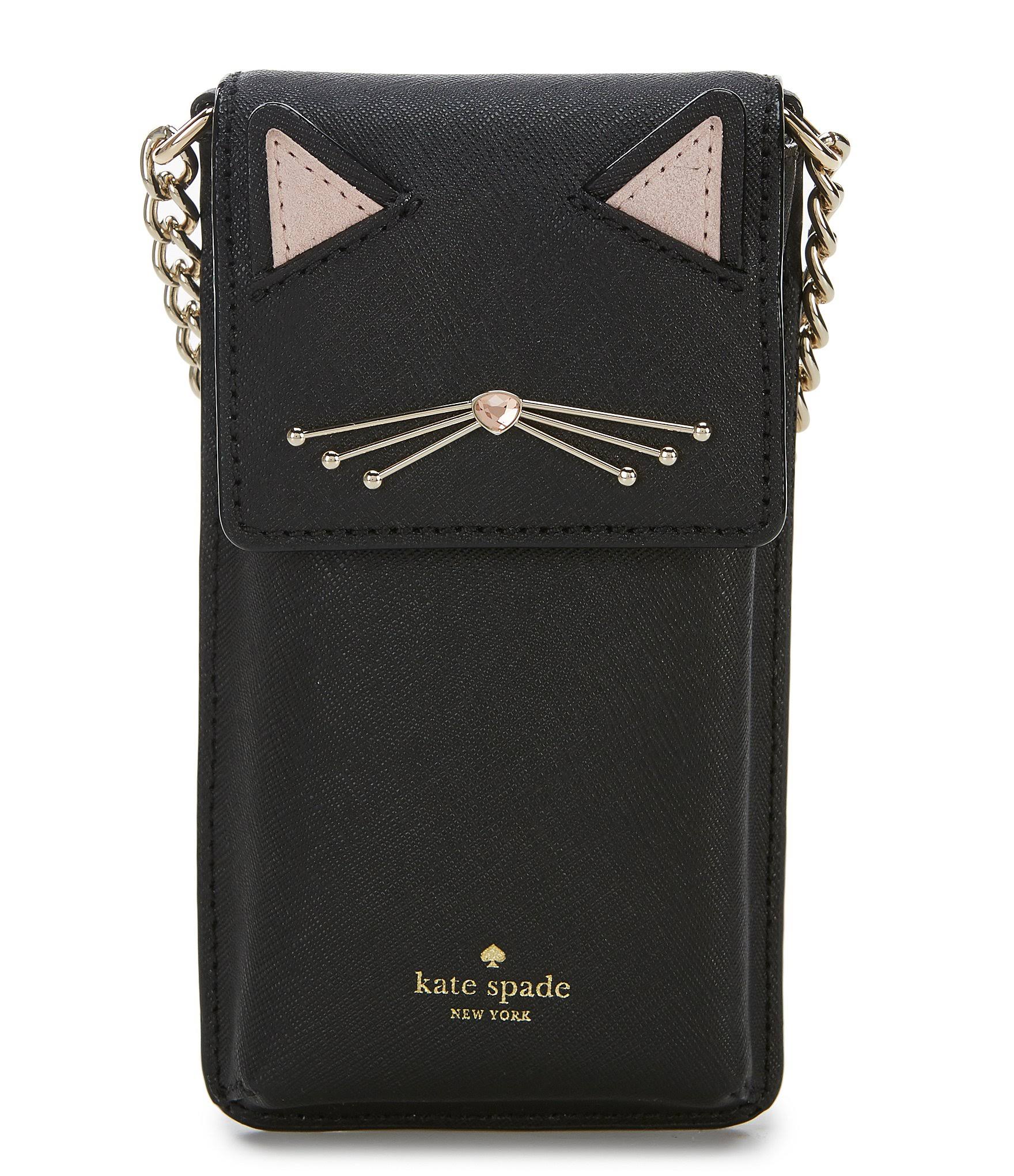 Kate Spade New York Cat North South Phone Crossbody - Black