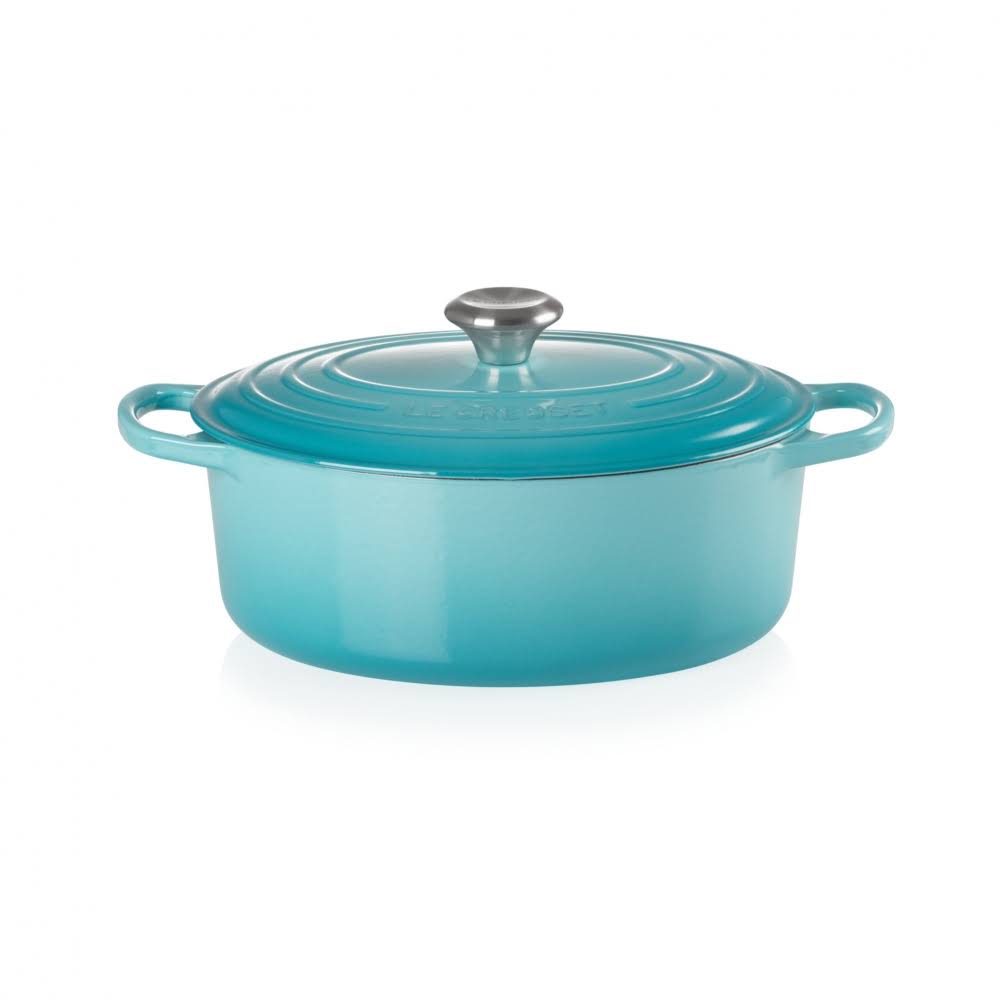 Le Creuset Signature Cast Iron 5-Quart Caribbean Oval Dutch Oven