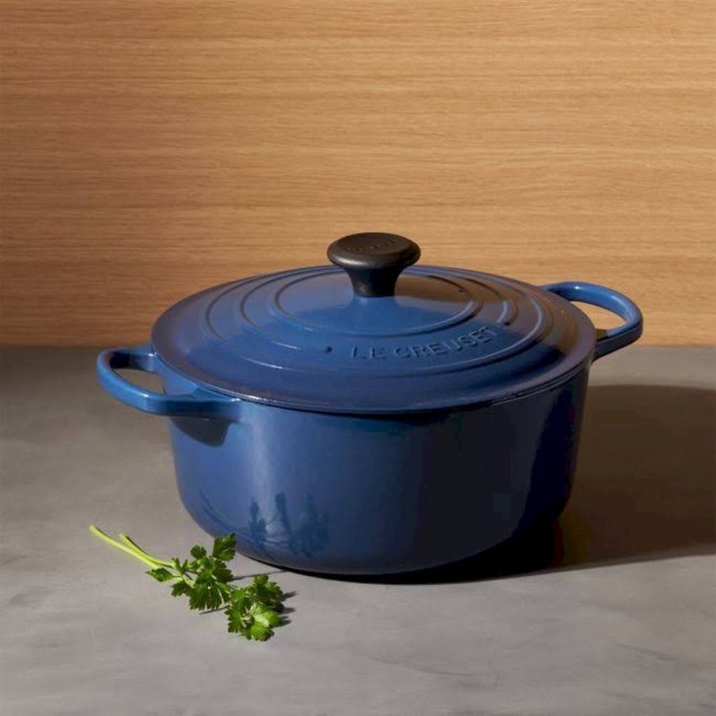 Le Creuset Signature 5.5 qt. Round Ink Dutch Oven with Lid