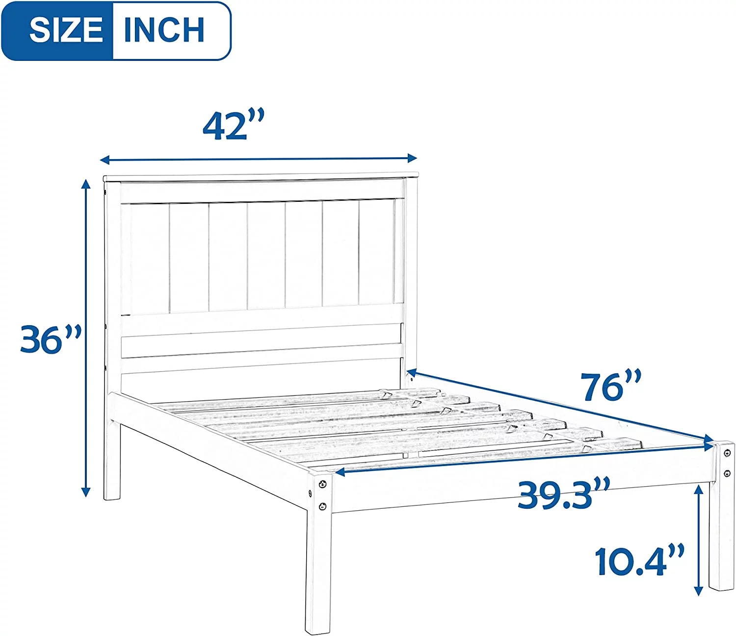 Full Size Solid Wood Platform Bed Frame with Headboard and Wooden Slat Support, No Box Spring Needed, Mattress Foundation, Easy Assembly, Espresso