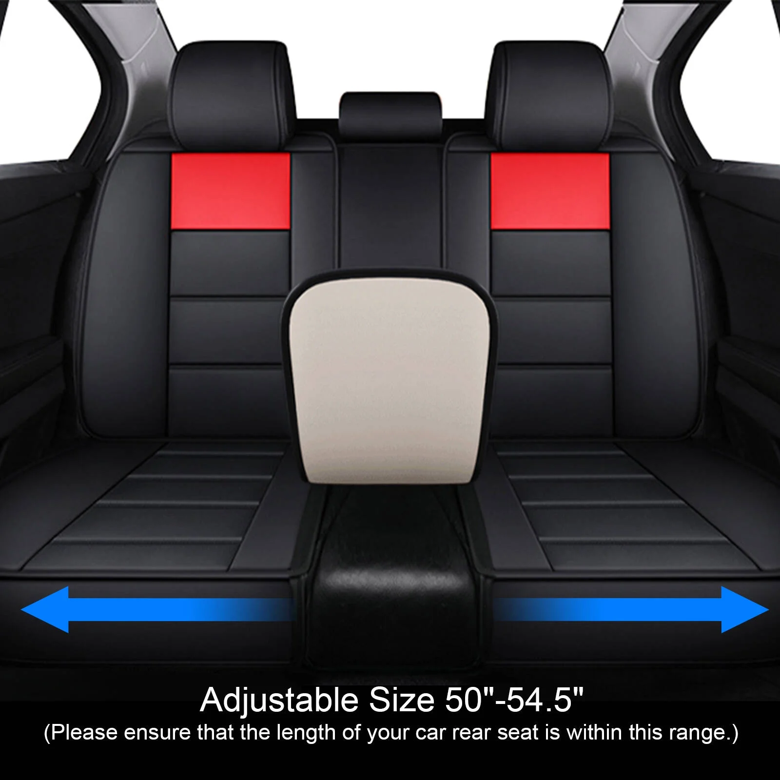 Car Seat Covers for Toyota Corolla, Premium 5 Seats PU Leather Auto Seat Cushions Protector, Front Rear Full Set for RAV4/ Echo/ Matrix/ Prius Black&Red - Curated Treasures Market