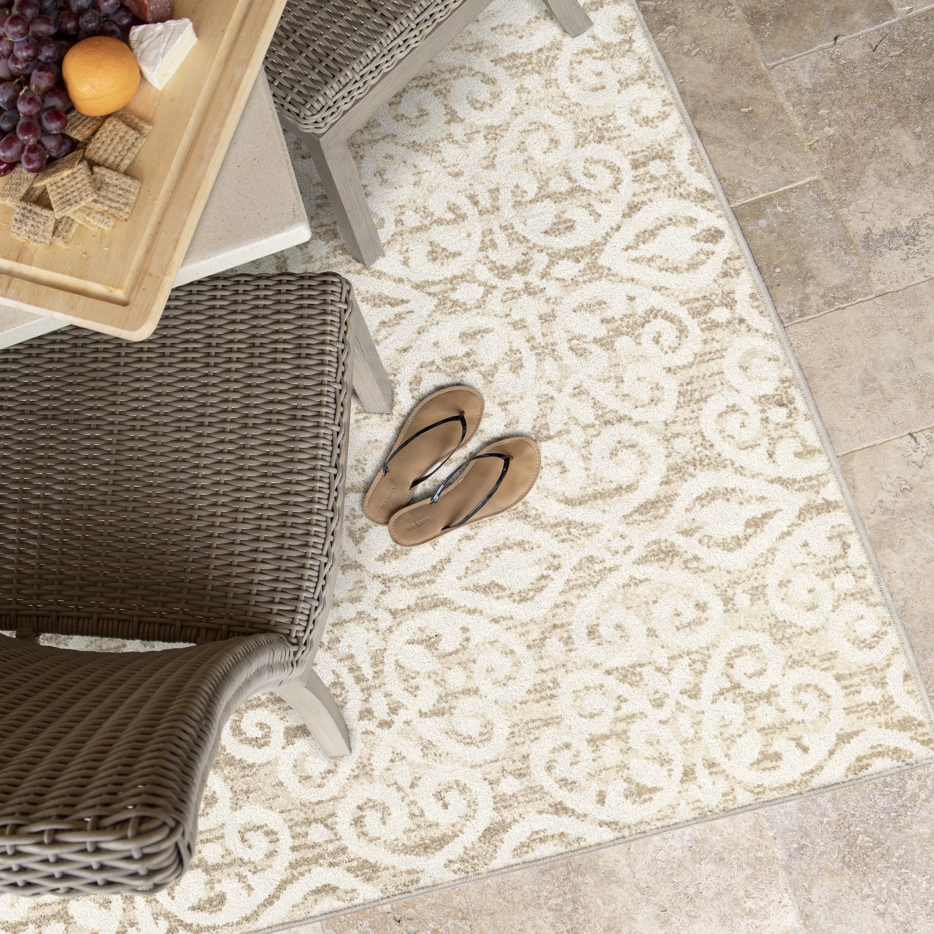 My Texas House Paramount By Orian 5'2" X 7'6" Beige Outdoor Rug