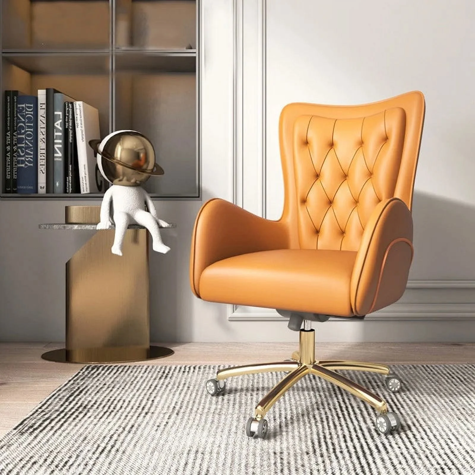 Design Mobile Desk Chair Computer Ergonomic Reading Throne Leather Chair Accent Portable Fishing Chaise Bureau Furniture T50BY