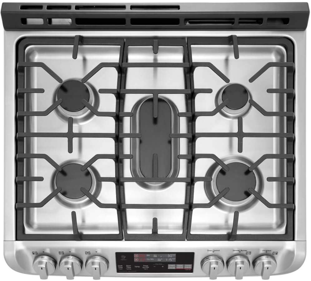 LG LTG4715ST 6.9 CF / 30" Gas Double Slide-In Range, ProBake Convection, ThinQ