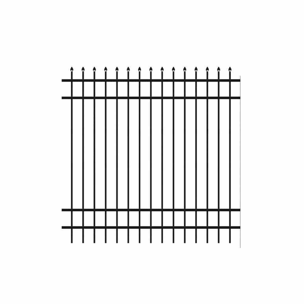 Barrette Outdoor Living Cascade Standard-Duty 6 ft. H x 6 ft. W Black Aluminum Pre-Assembled Fence Panel 73002352 - Shop Hardware Tools Online Store