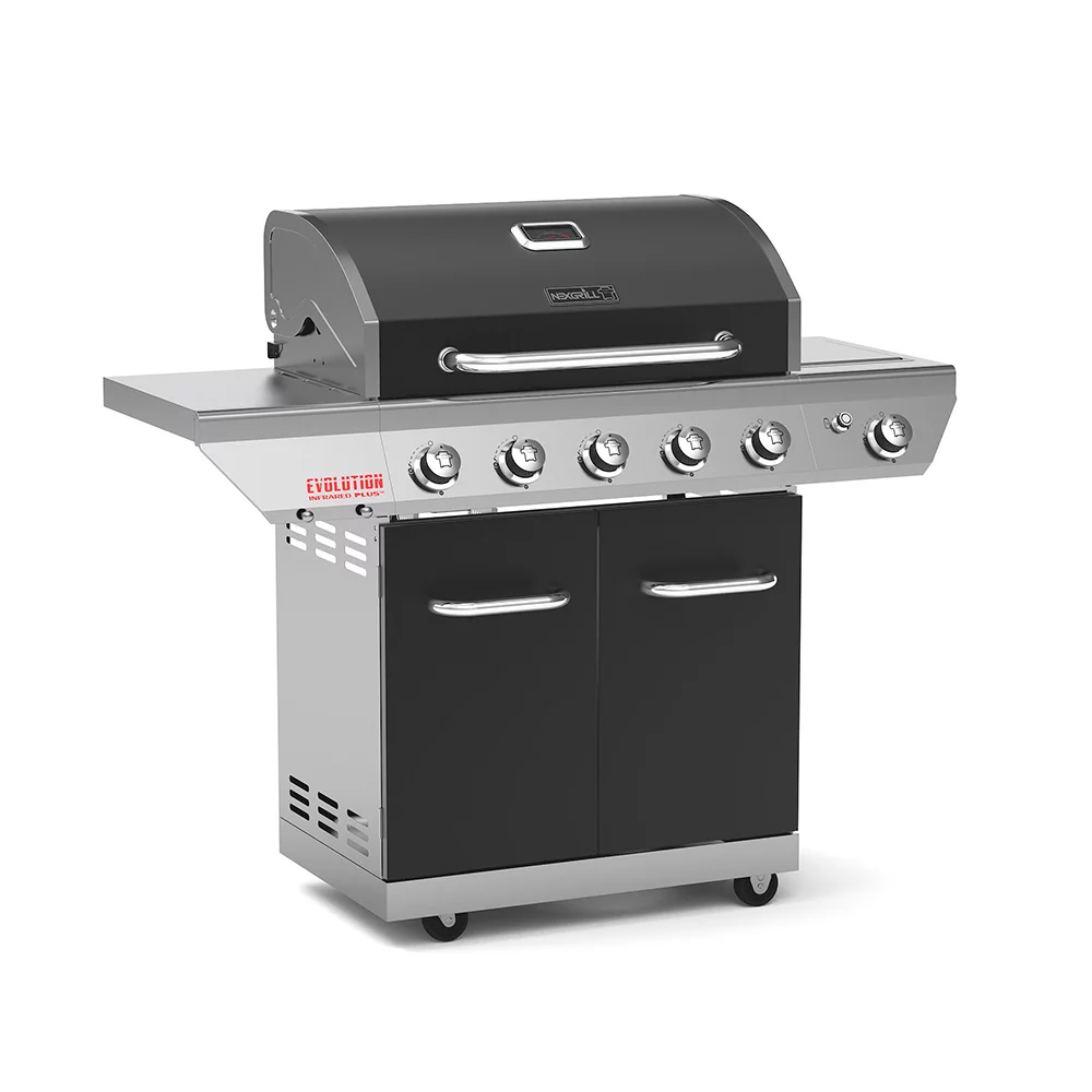 Nexgrill Evolution 5-Burner Propane Gas Grill w/ Infrared Technology, Side Burner & Tables, 57000BTUs
